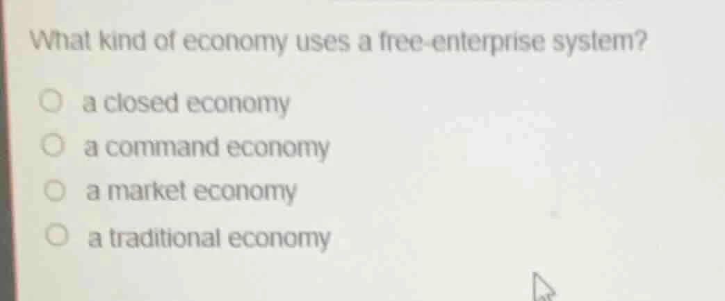 what kind of economy uses a free - enterprise system? a closed economy …
