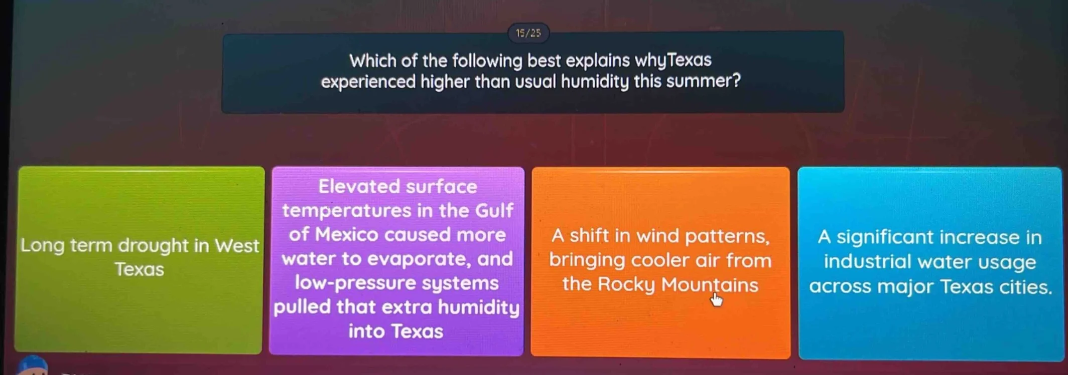which of the following best explains why texas experienced higher than …