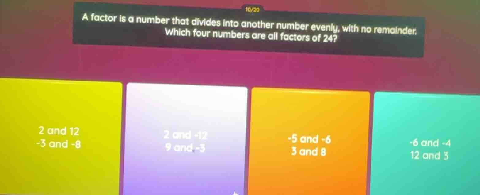 a factor is a number that divides into another number evenly, with no r…
