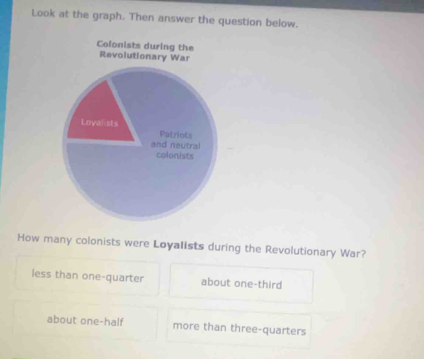 look at the graph. then answer the question below. colonists during the…