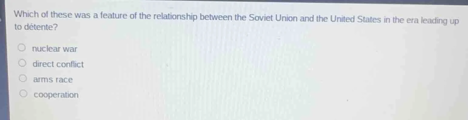 which of these was a feature of the relationship between the soviet uni…