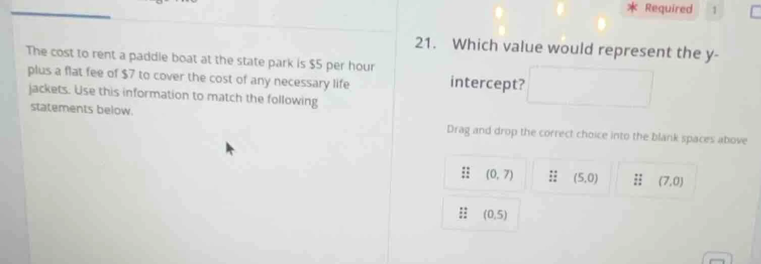 the cost to rent a paddle boat at the state park is $5 per hour plus a …