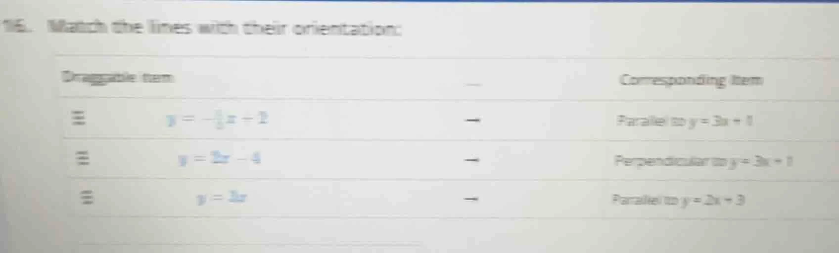 16. match the lines with their orientation: draggable item \t\t\t\t\t\t…