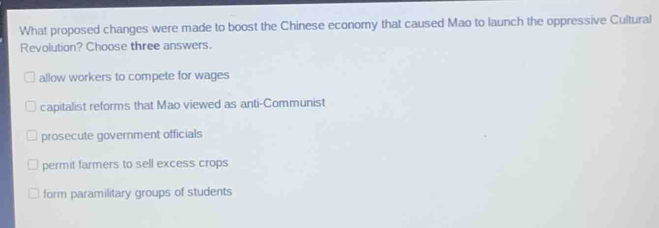 what proposed changes were made to boost the chinese economy that cause…