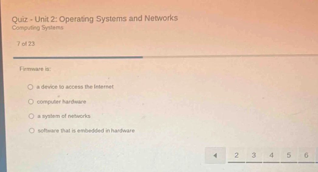 quiz - unit 2: operating systems and networks computing systems 7 of 23…