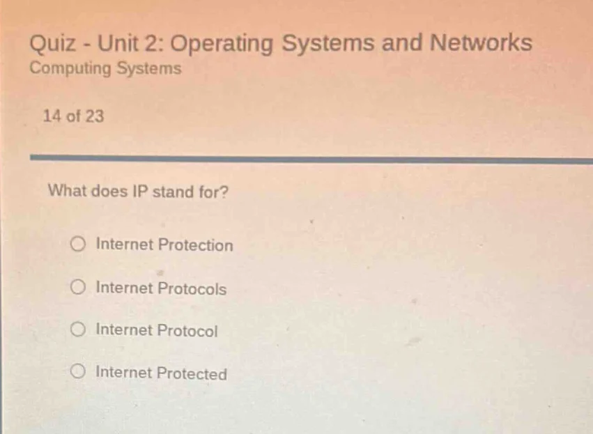 quiz - unit 2: operating systems and networks computing systems 14 of 2…