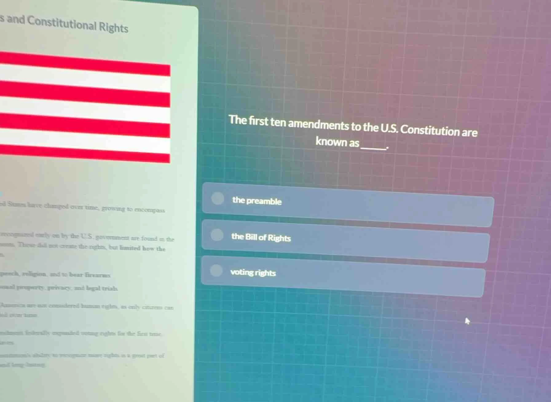 the first ten amendments to the u.s. constitution are known as ______. …