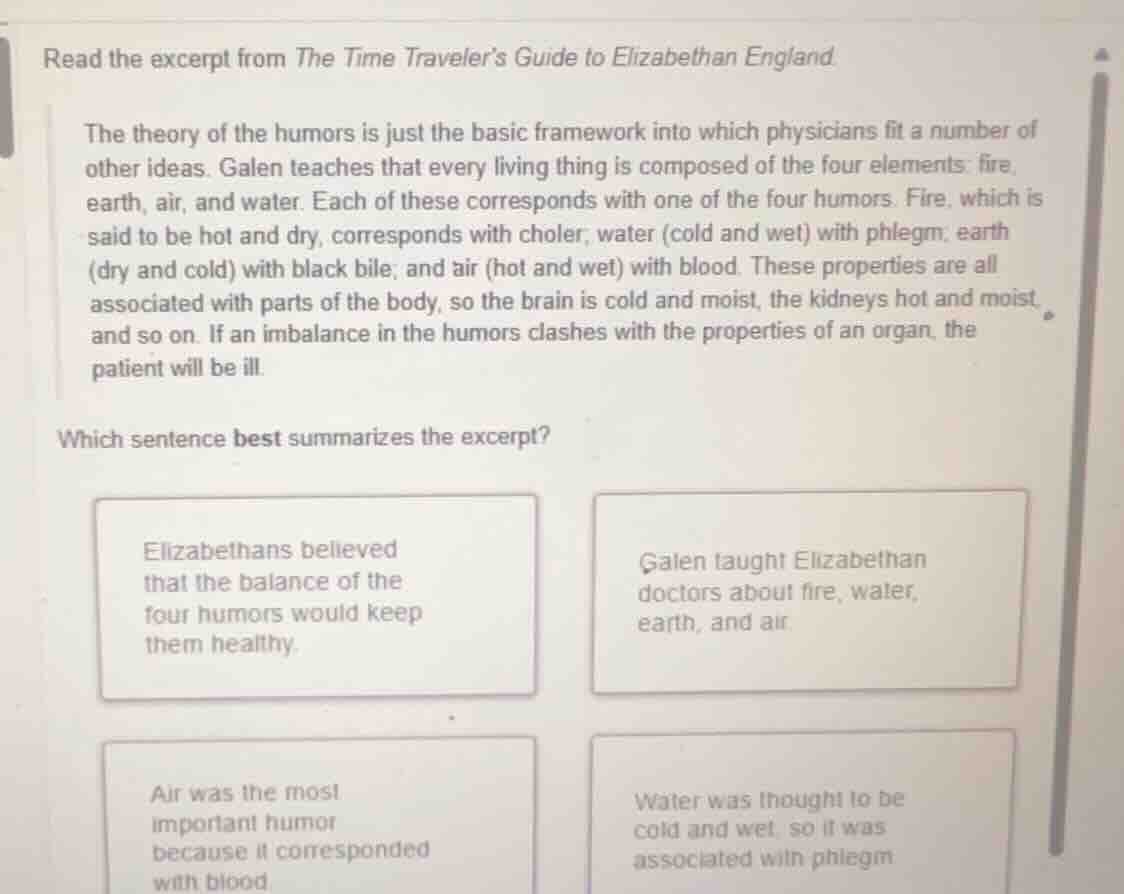 read the excerpt from the time traveler’s guide to elizabethan england …