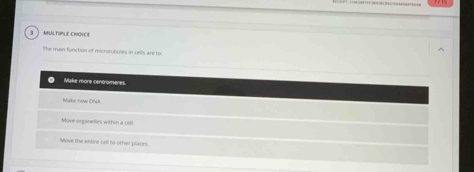 3 multiple choice the main function of microtubules in cells are to: ma…