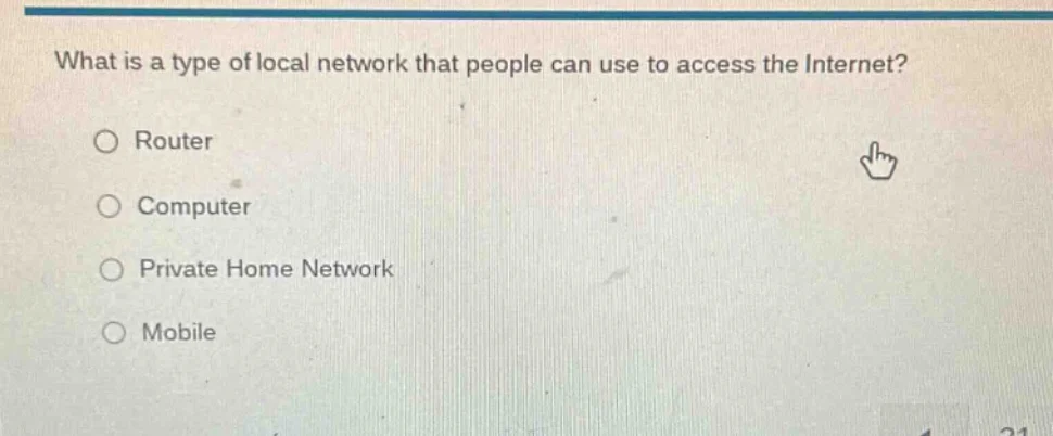 what is a type of local network that people can use to access the inter…