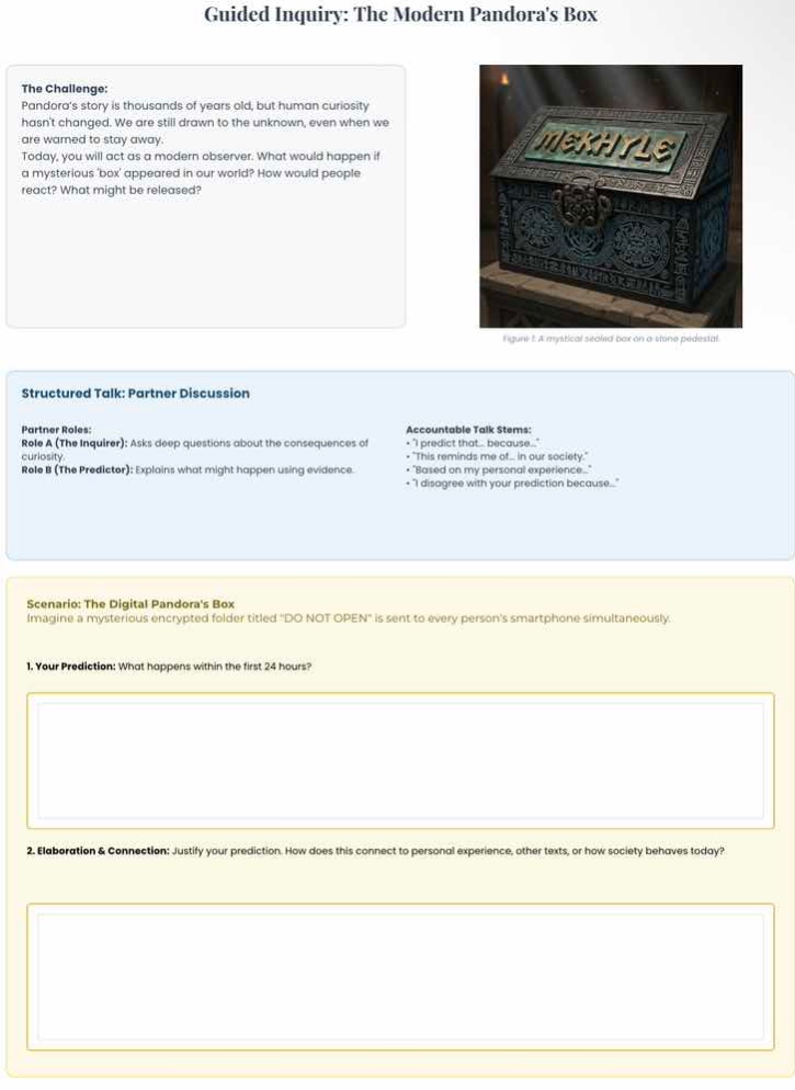 guided inquiry: the modern pandoras box the challenge: pandoras story i…