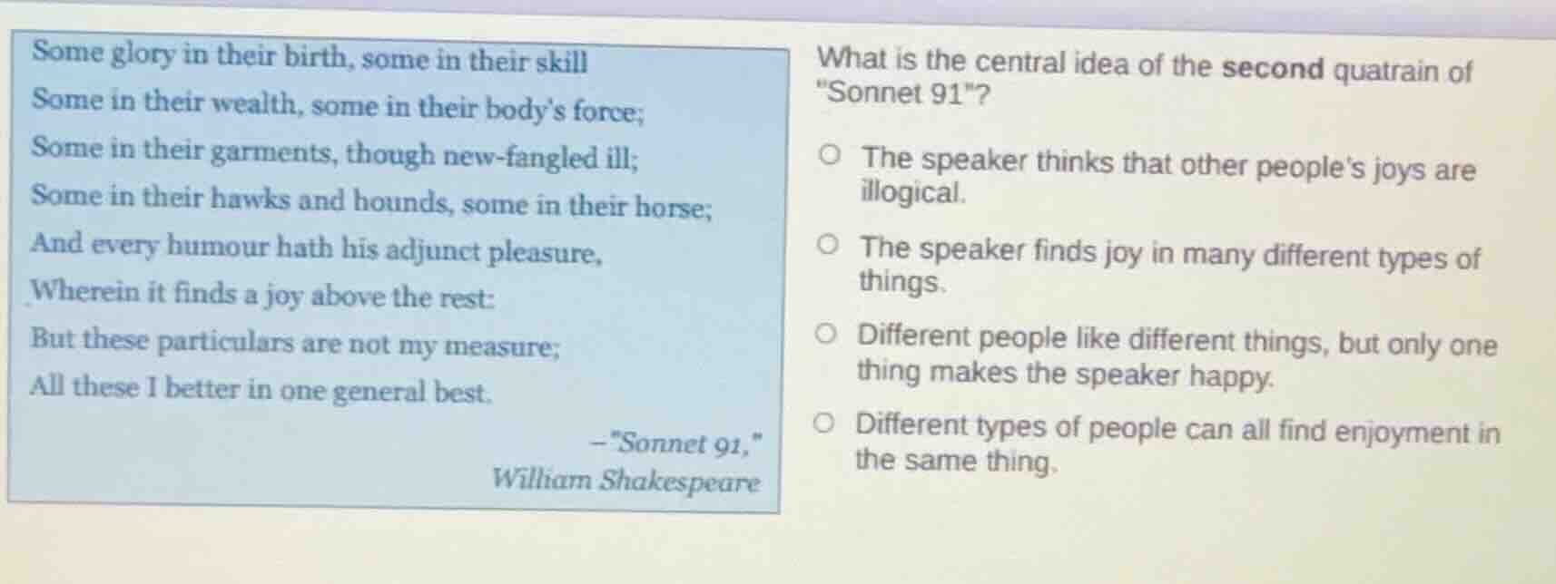 some glory in their birth, some in their skill some in their wealth, so…