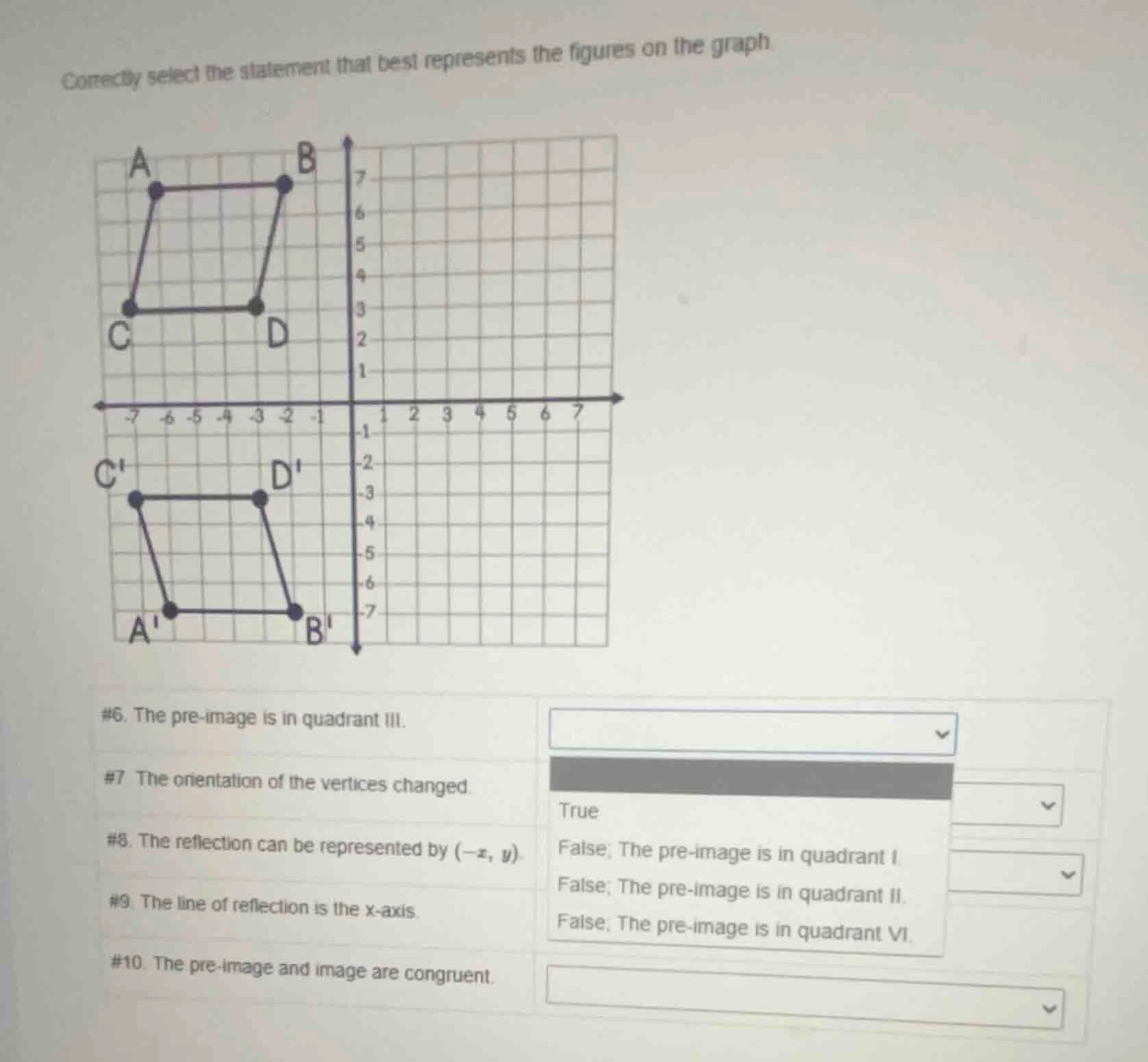 correctly select the statement that best represents the figures on the …