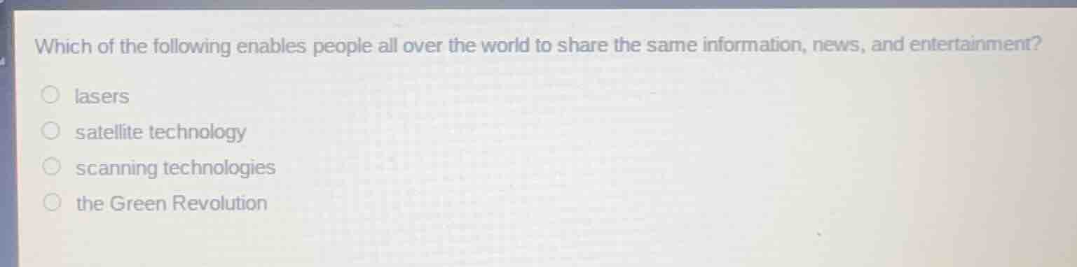 which of the following enables people all over the world to share the s…