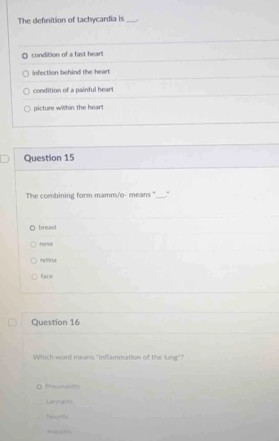 the definition of tachycardia is __. condition of a fast heart infectio…