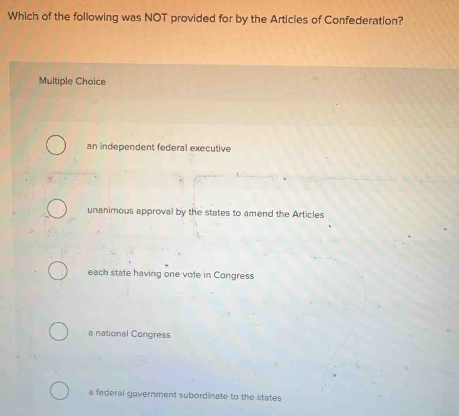 which of the following was not provided for by the articles of confeder…