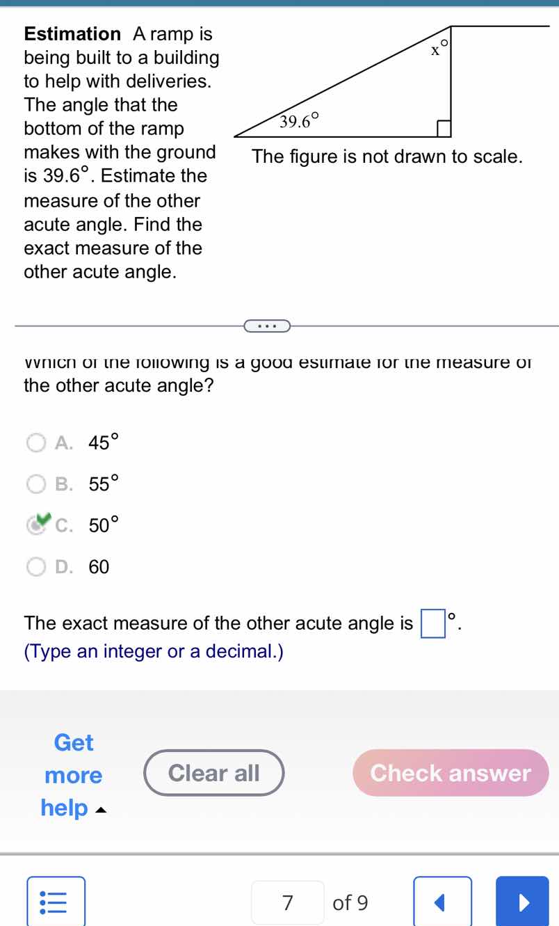 estimation a ramp is being built to a building to help with deliveries.…