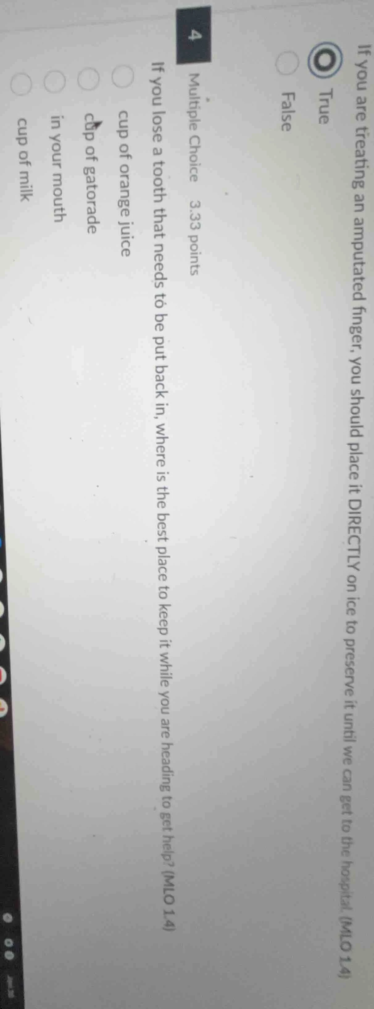 4 multiple choice 3.33 points if you lose a tooth that needs to be put …
