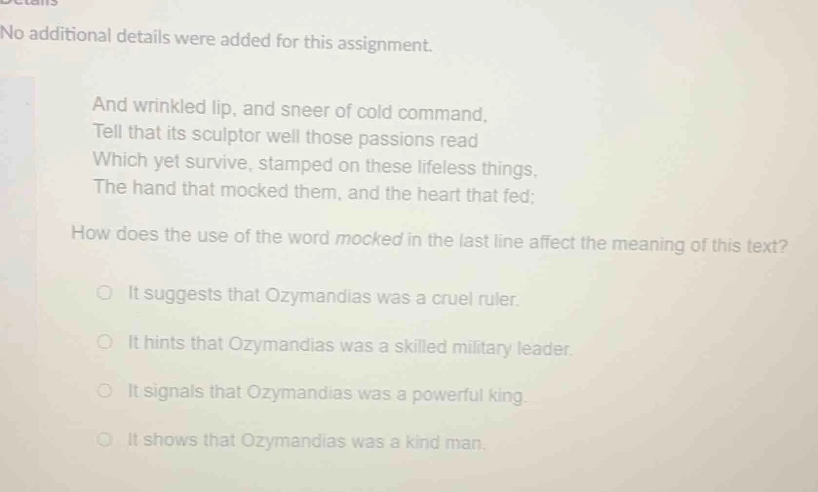 no additional details were added for this assignment. and wrinkled lip,…