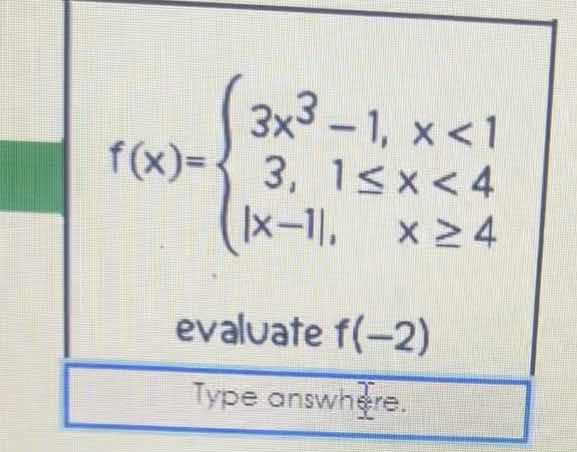 f(x)=\\begin{cases} 3x^3 - 1, & x < 1 \\\\ 3, & 1 \\leq x < 4 \\\\ |x -…