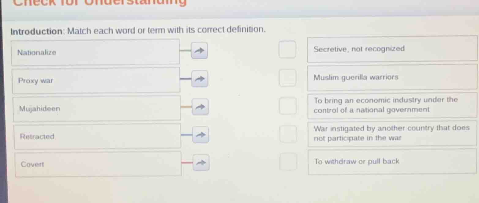 introduction: match each word or term with its correct definition. nati…