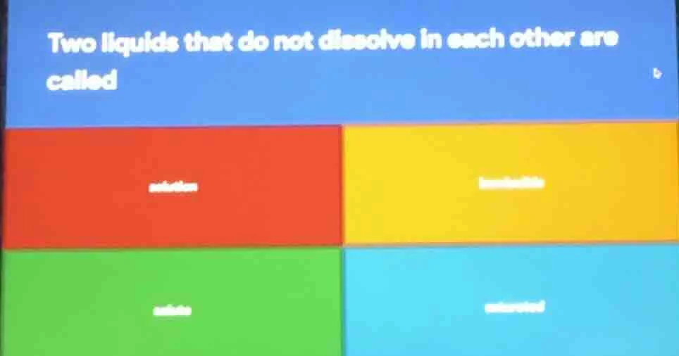 two liquids that do not dissolve in each other are called solution inso…