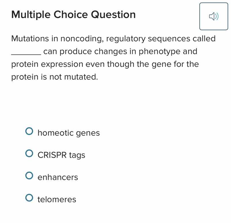 multiple choice question mutations in noncoding, regulatory sequences c…
