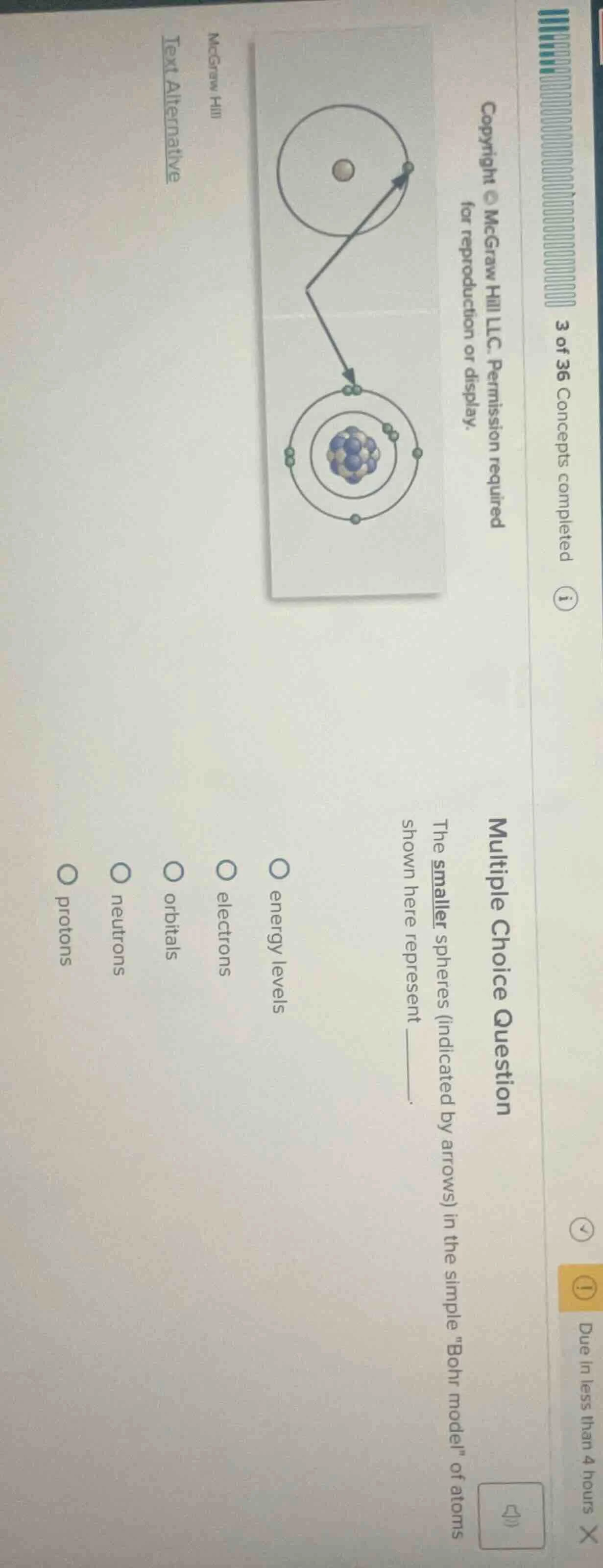multiple choice question the smaller spheres (indicated by arrows) in t…
