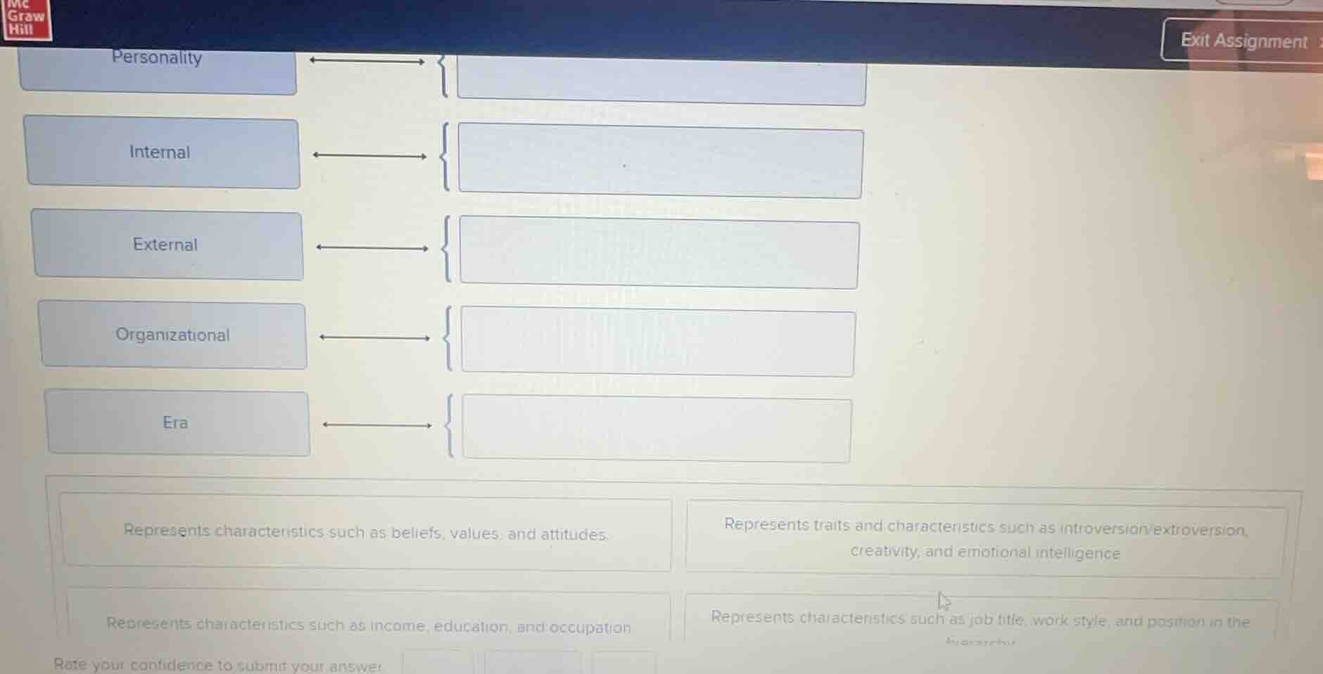 personality internal external organizational era represents characteris…