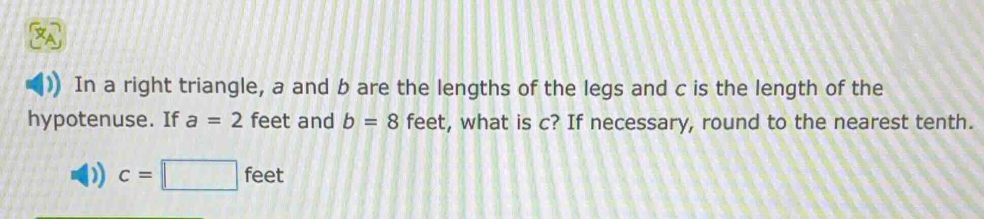 in a right triangle, a and b are the lengths of the legs and c is the l…