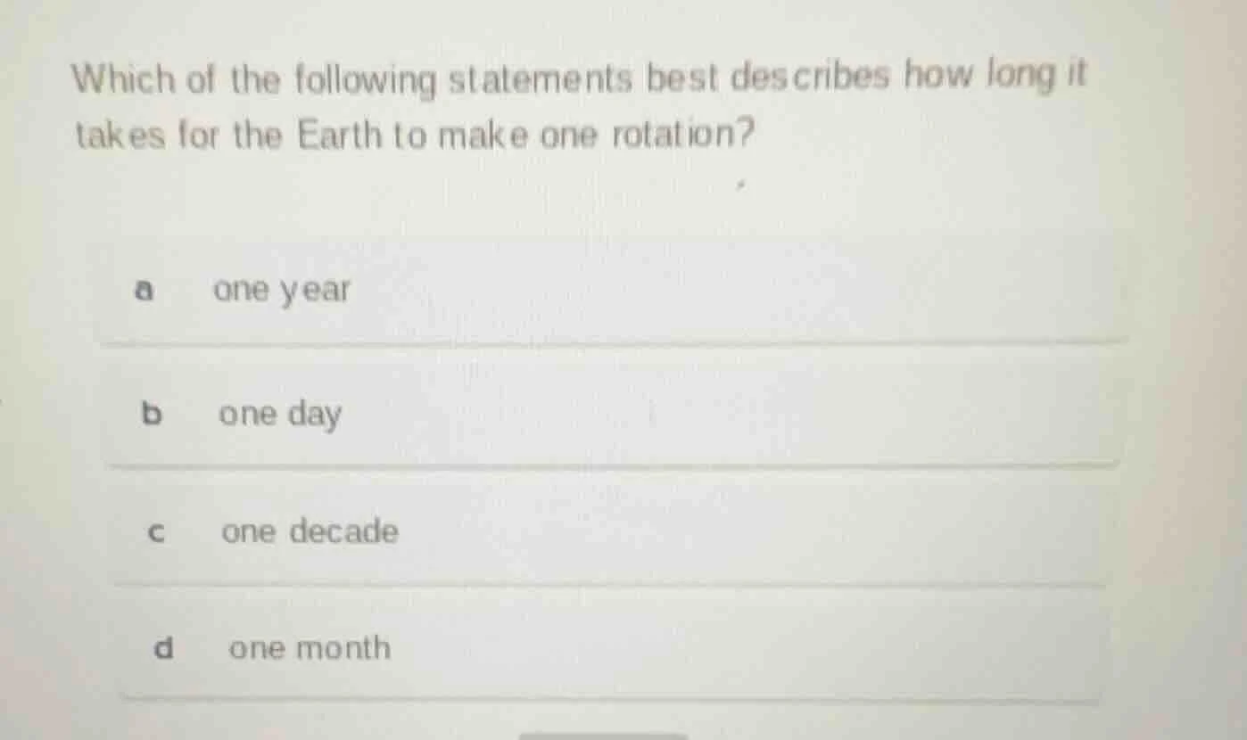 which of the following statements best describes how long it takes for …