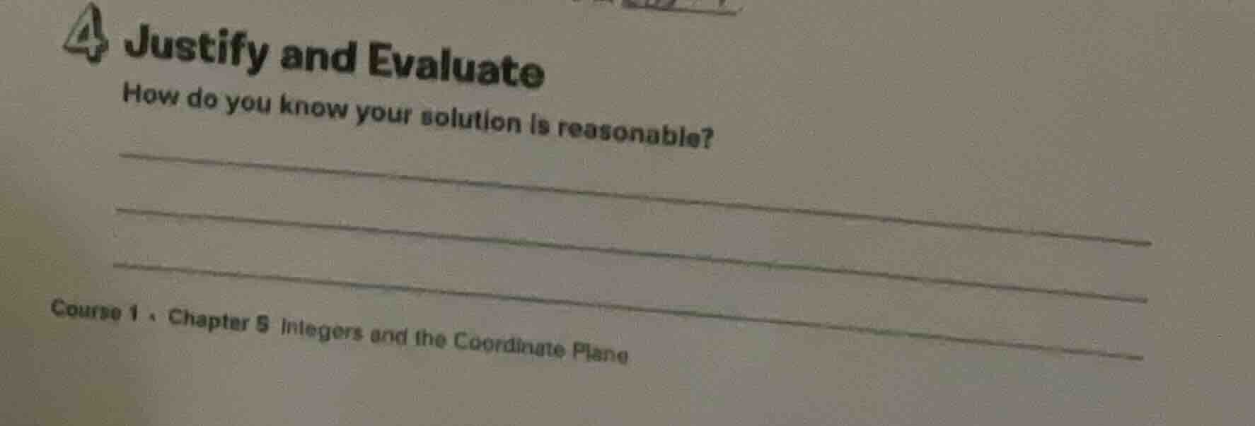 4 justify and evaluate how do you know your solution is reasonable? cou…
