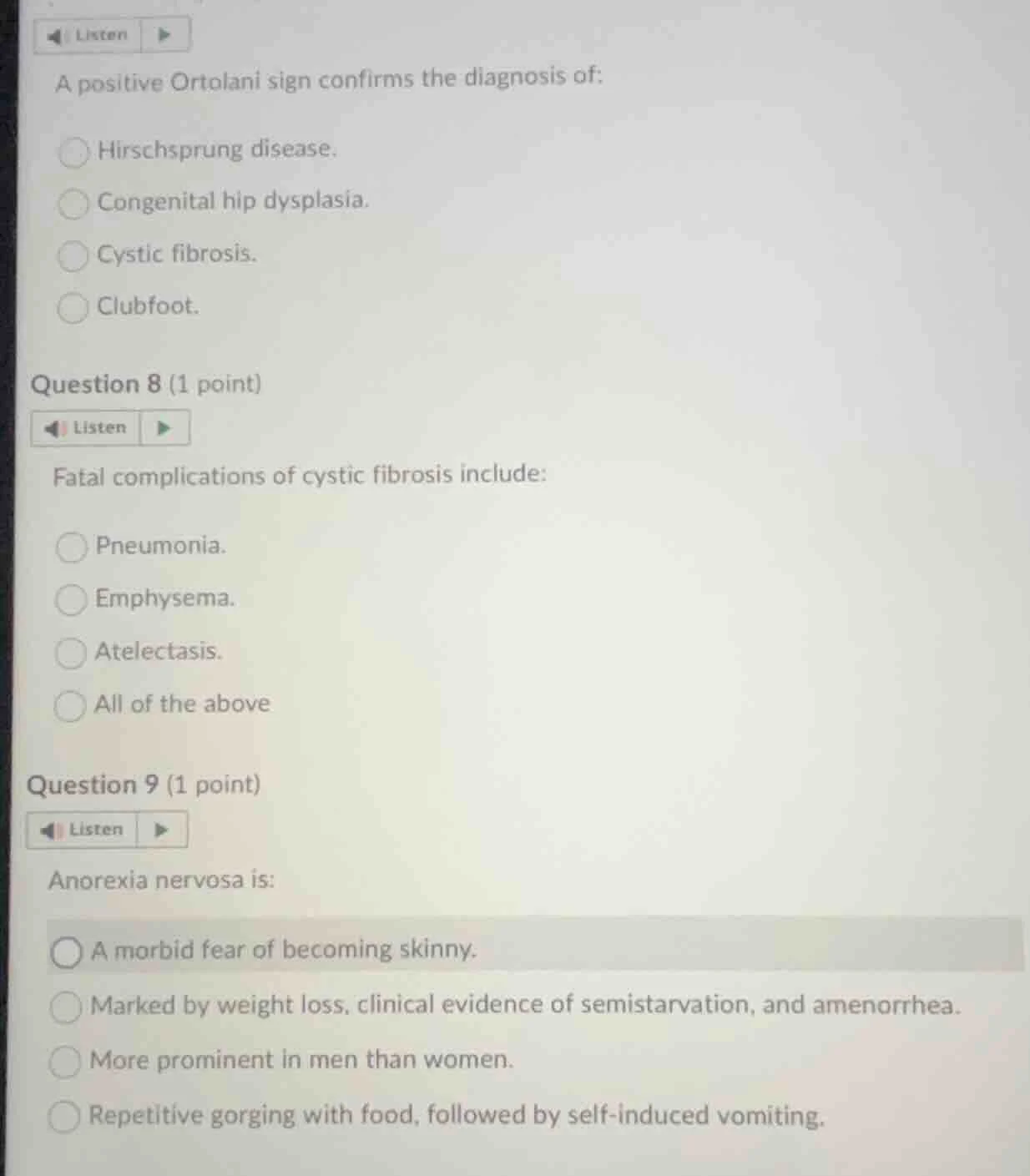 a positive ortolani sign confirms the diagnosis of: hirschsprung diseas…