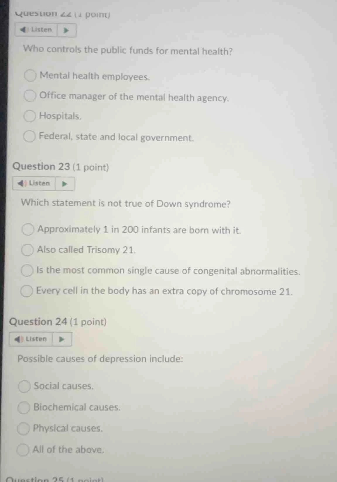 question 22 (1 point) listen who controls the public funds for mental h…