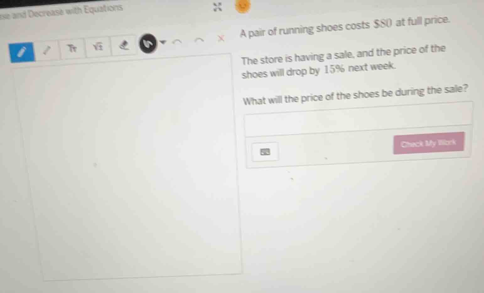 a pair of running shoes costs $80 at full price. the store is having a …