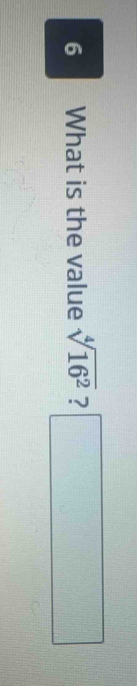 what is the value (sqrt{16^2})?