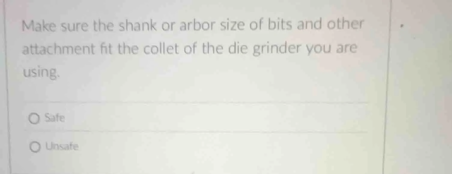 make sure the shank or arbor size of bits and other attachment fit the …