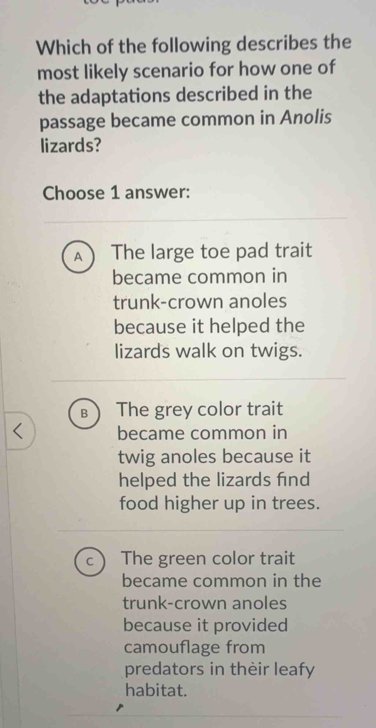 which of the following describes the most likely scenario for how one o…