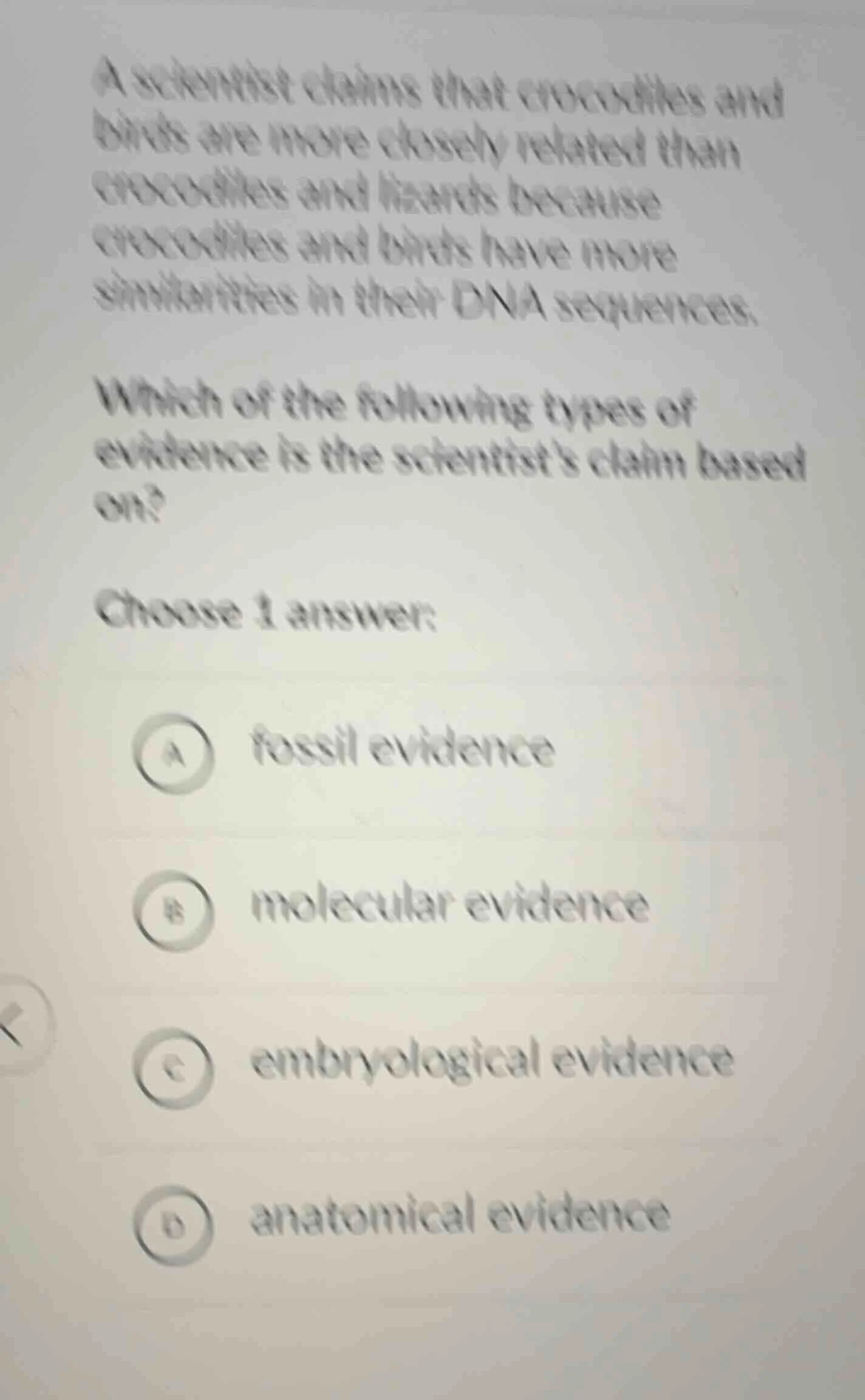 a scientist claims that crocodiles and birds are more closely related t…