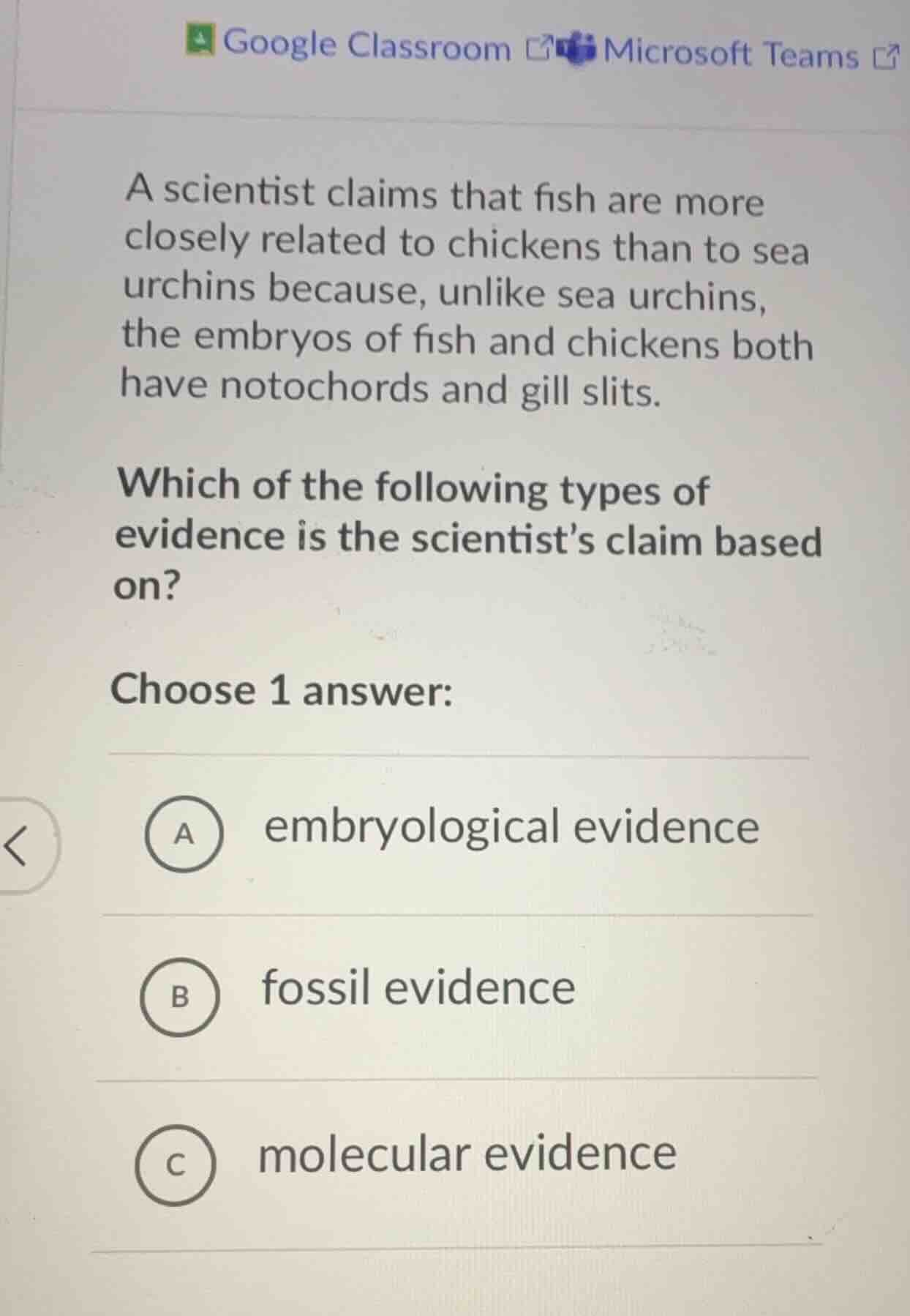 a scientist claims that fish are more closely related to chickens than …
