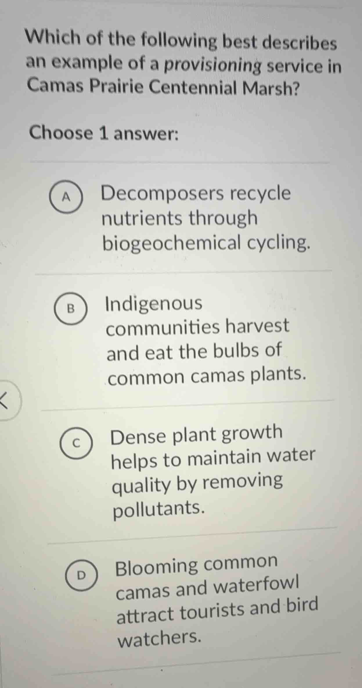 which of the following best describes an example of a provisioning serv…