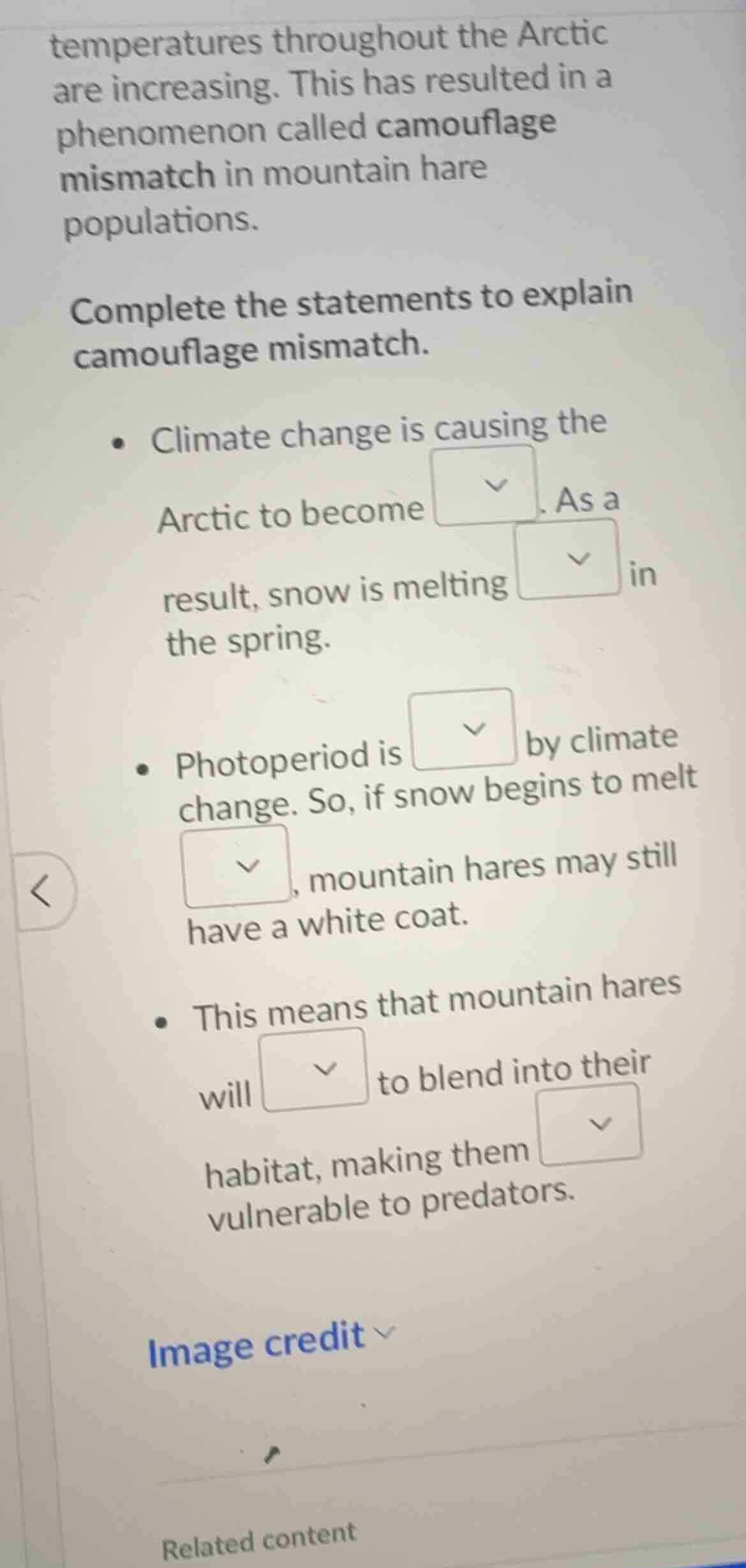 temperatures throughout the arctic are increasing. this has resulted in…