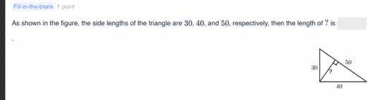 fill - in - the - blank (1 point) as shown in the figure, the side leng…