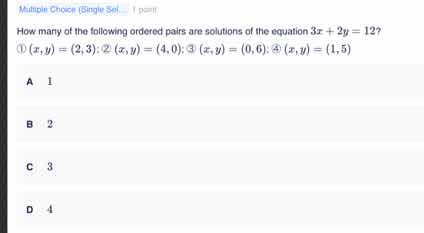 multiple choice (single sol... 1 point how many of the following ordere…