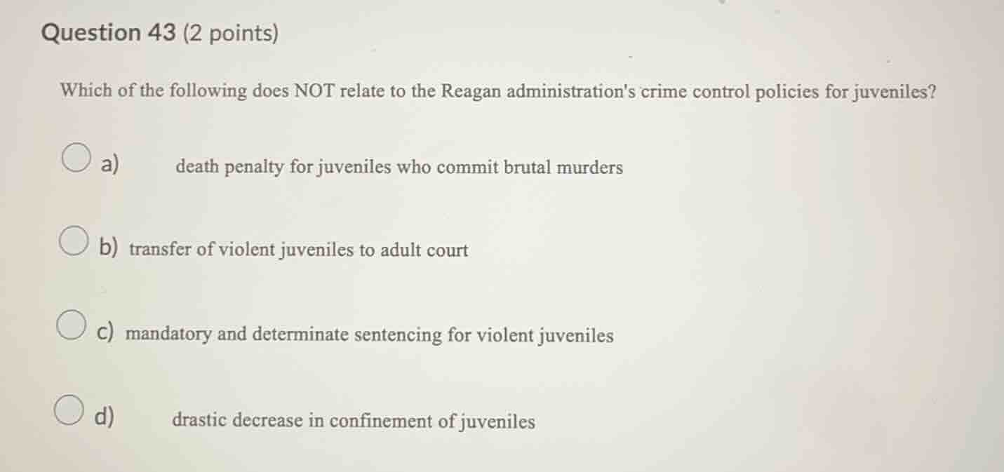 question 43 (2 points) which of the following does not relate to the re…