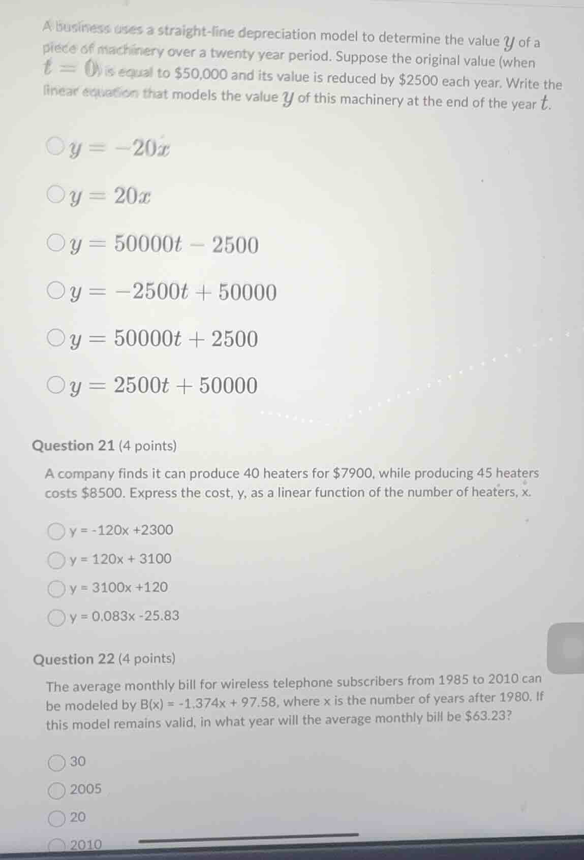 a business uses a straight - line depreciation model to determine the v…