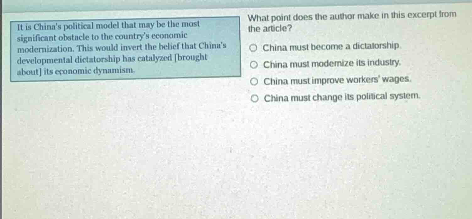 it is chinas political model that may be the most significant obstacle …