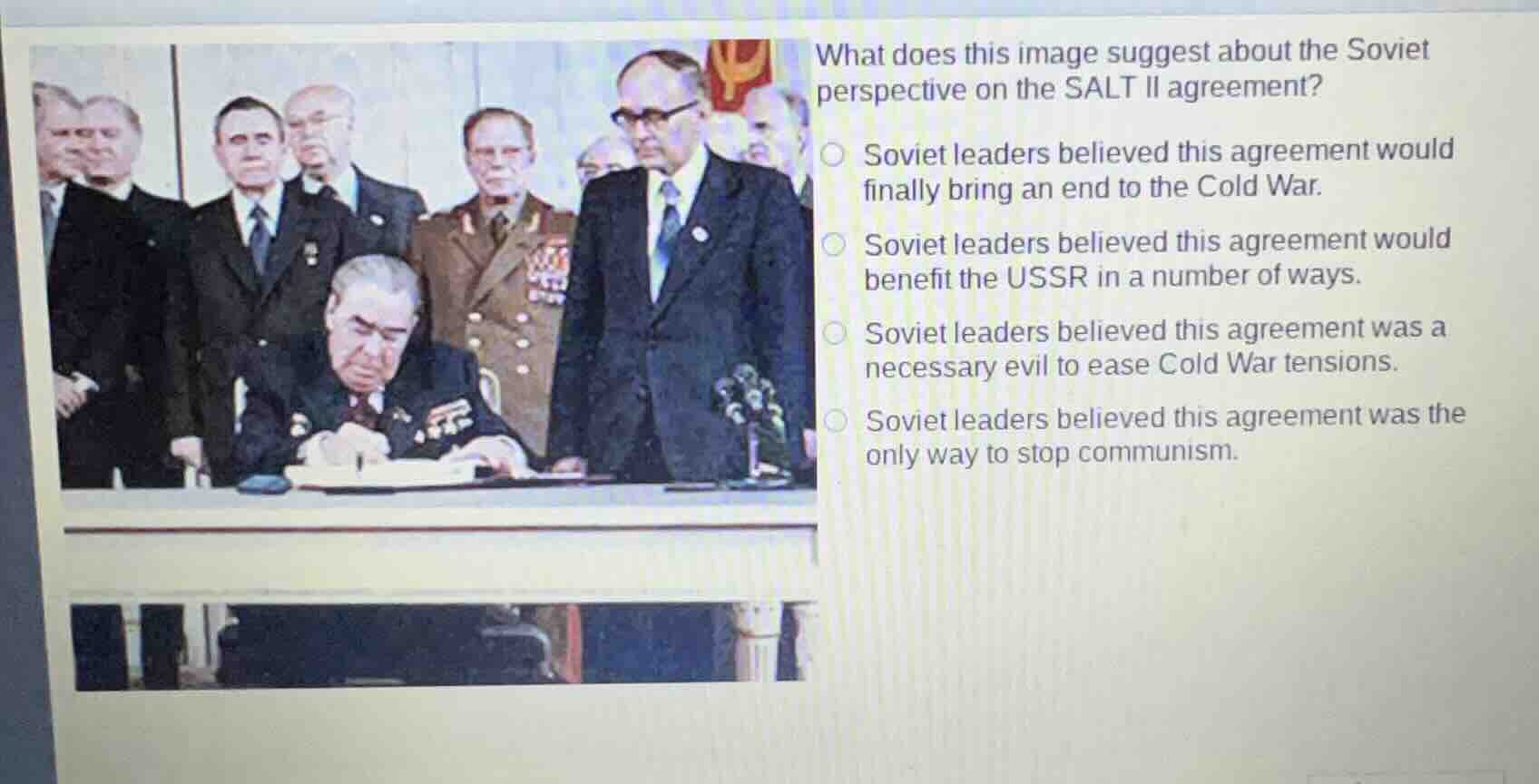 what does this image suggest about the soviet perspective on the salt i…