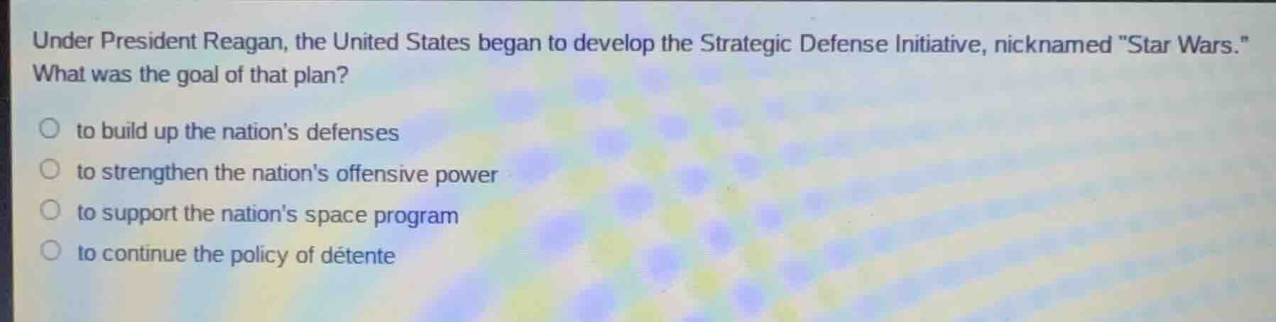 under president reagan, the united states began to develop the strategi…