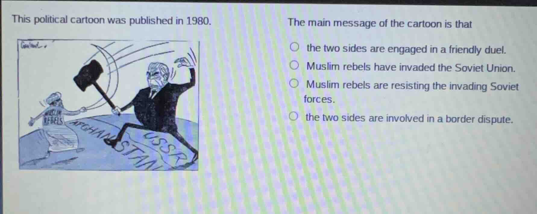 this political cartoon was published in 1980. the main message of the c…